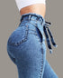High waisted jeans.