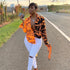 Graffiti print long sleeves.